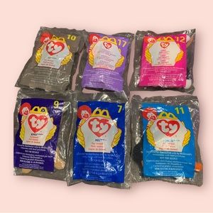 1998, 1999, 2000 Mcdonalds Ty Beanie Babies Collection Toy 7 9 10 11 12 17